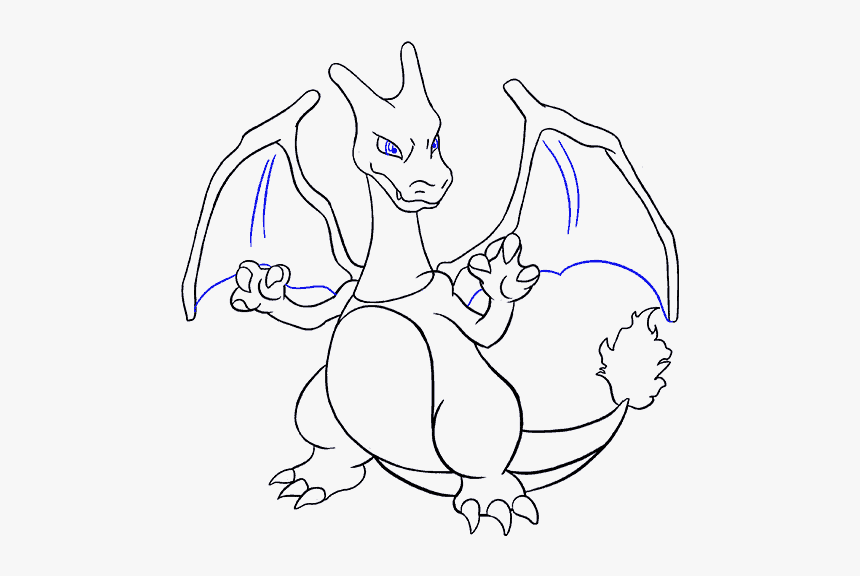 How To Draw Charizard - Charizard Easy Pokemon Drawing, HD Png Download, Free Download