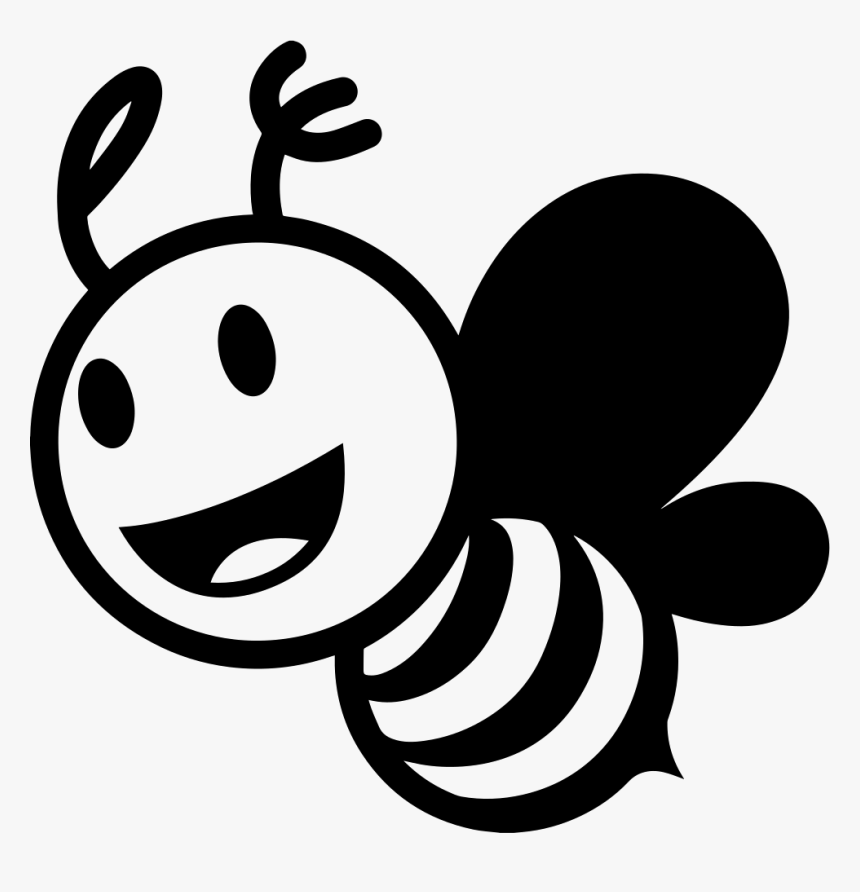 Black And White Bee Animated, HD Png Download, Free Download