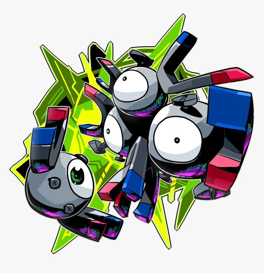 Magneton Pokemon Fan Art, My Pokemon, Pokemon Charizard, - Graphic Design, HD Png Download, Free Download