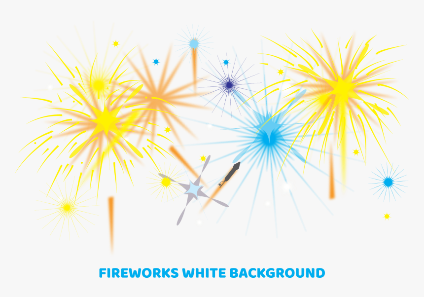 Fireworks White Background Illustration - Fogos De Artificio Fundo Transparente, HD Png Download, Free Download