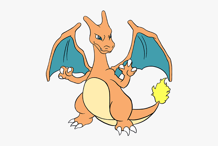 How To Draw The Pokemon Charizard Easy Step By Step - Charizard Drawing Easy, HD Png Download, Free Download
