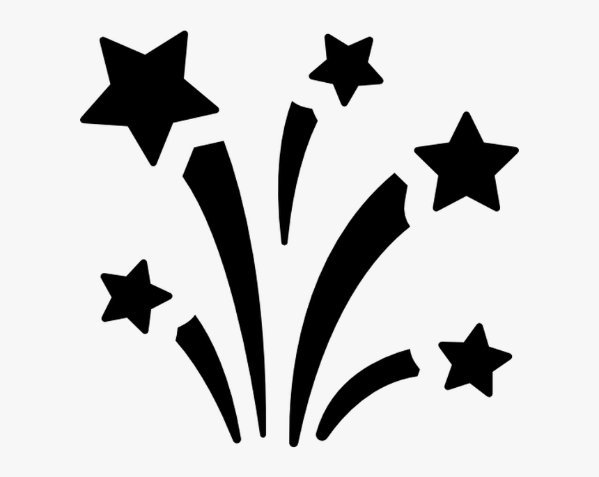 Transparent White Firework Png - Celebration Stars Clip Art, Png Download, Free Download