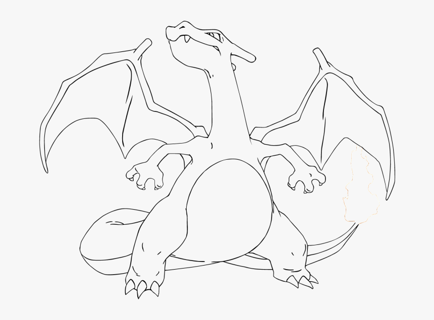 Pokemon Coloring Page Charizard, HD Png Download, Free Download