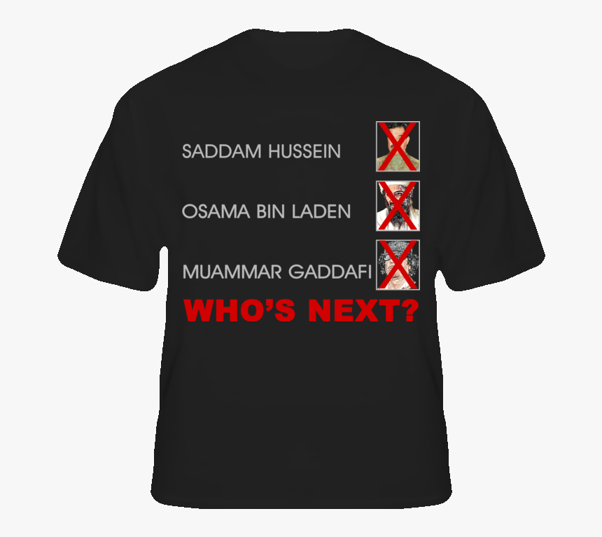 Saddam Bin Laden Gaddafi Whos - Ny Giants T Shirts Funny, HD Png Download, Free Download