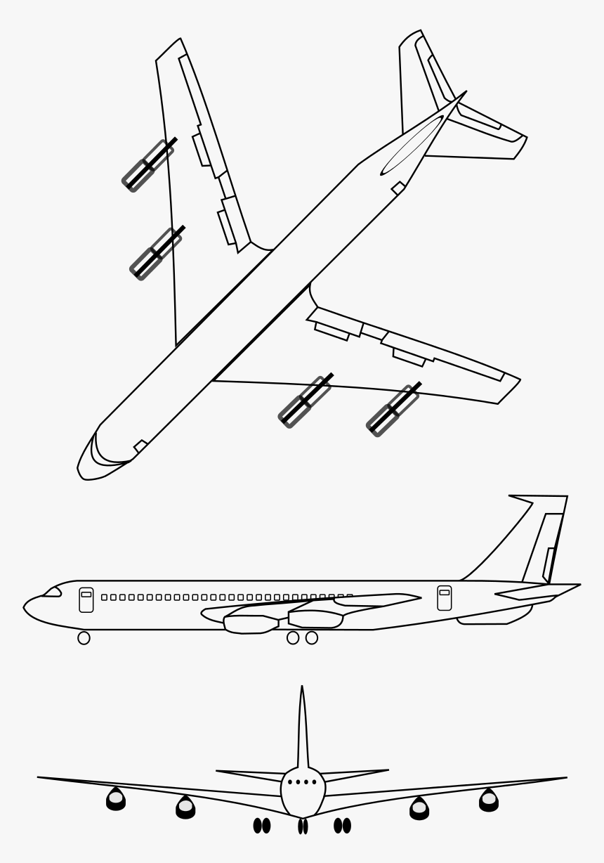 Clipart Plane Black And White - Stairs With Airplane Drawing, HD Png Download, Free Download