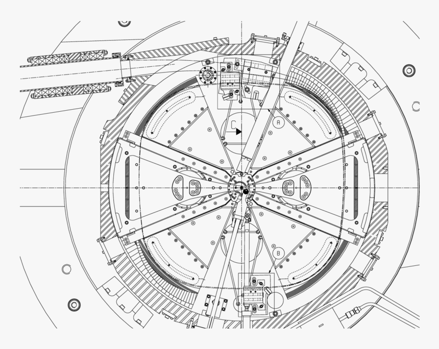 Transparent Plane Drawing Png - Cyclotron Drawing, Png Download, Free Download