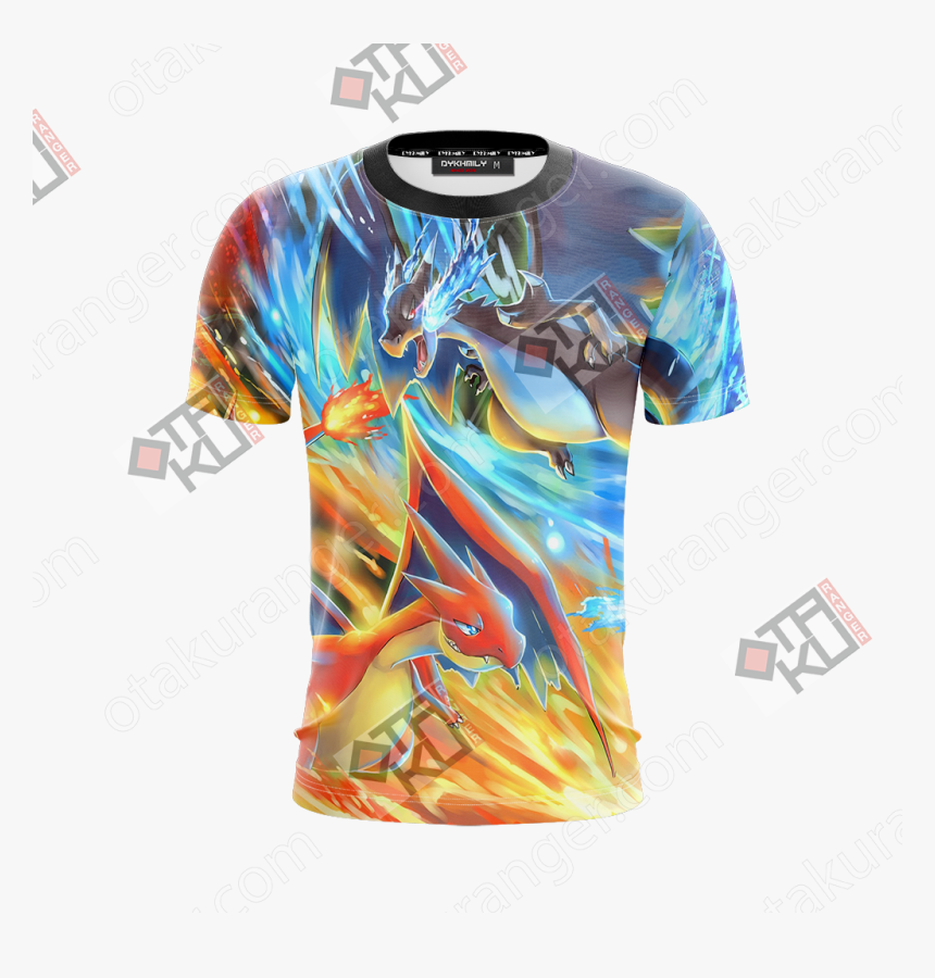 Pokemon Charizard X And Charizard Y Unisex 3d T-shirt - Jojo's Bizarre Adventure Jotaro Shirt, HD Png Download, Free Download