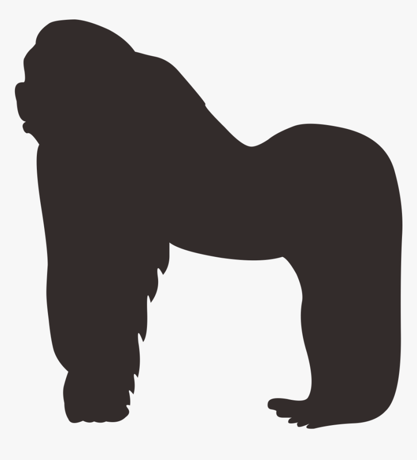 Gorilla Orangutan Silhouette - Orangutan Silhouette, HD Png Download, Free Download