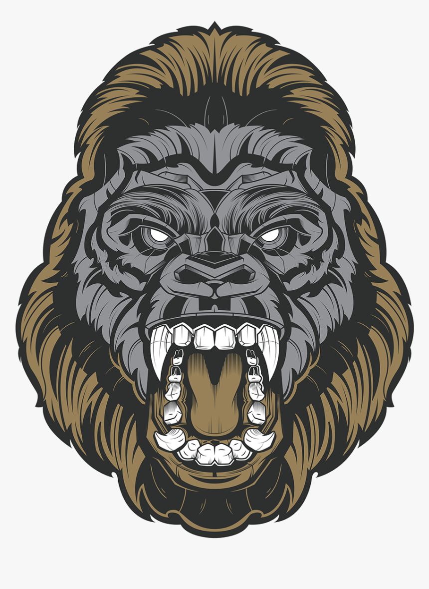 Transparent Gorilla Face Png - Angry Gorilla Clip Art, Png Download, Free Download