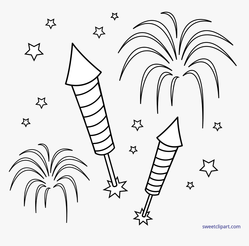 Clip Art Firework Drawing, HD Png Download, Free Download