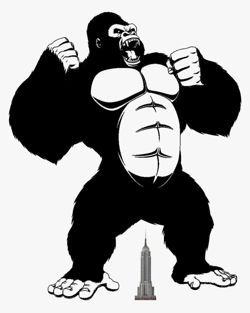 Clip Art Gorilla Muscle - King Kong White Background, HD Png Download, Free Download