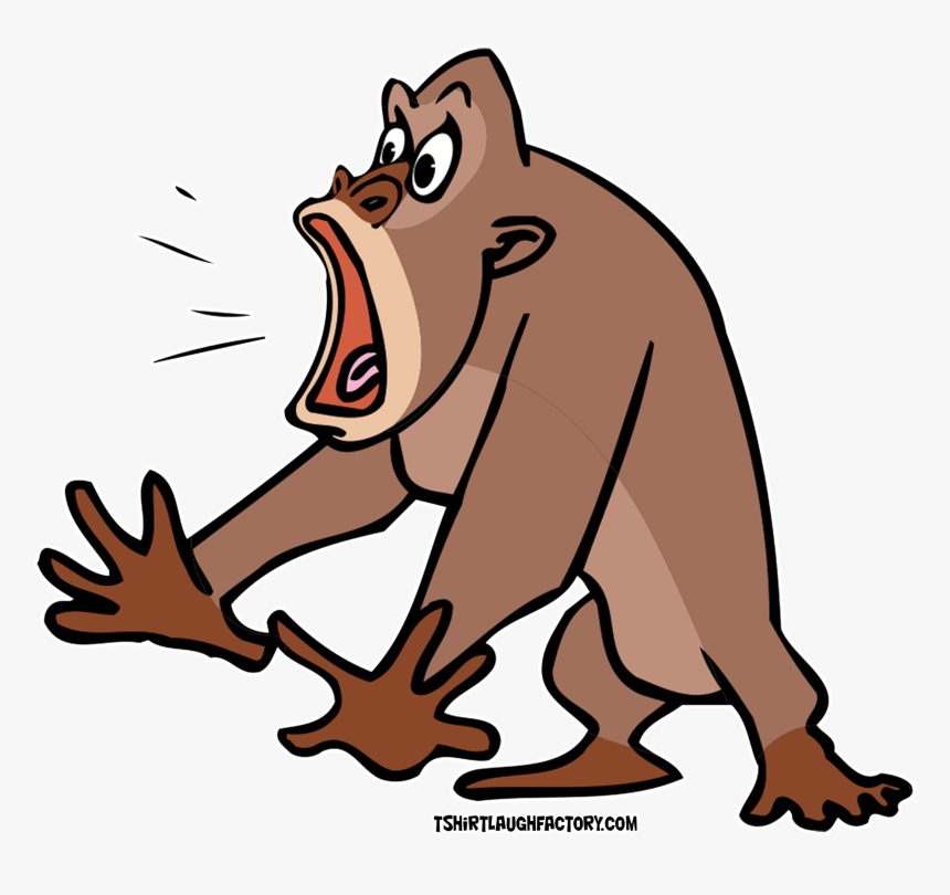 Clipart Animals Gorilla - Scary Cartoon Animals Png, Transparent Png, Free Download