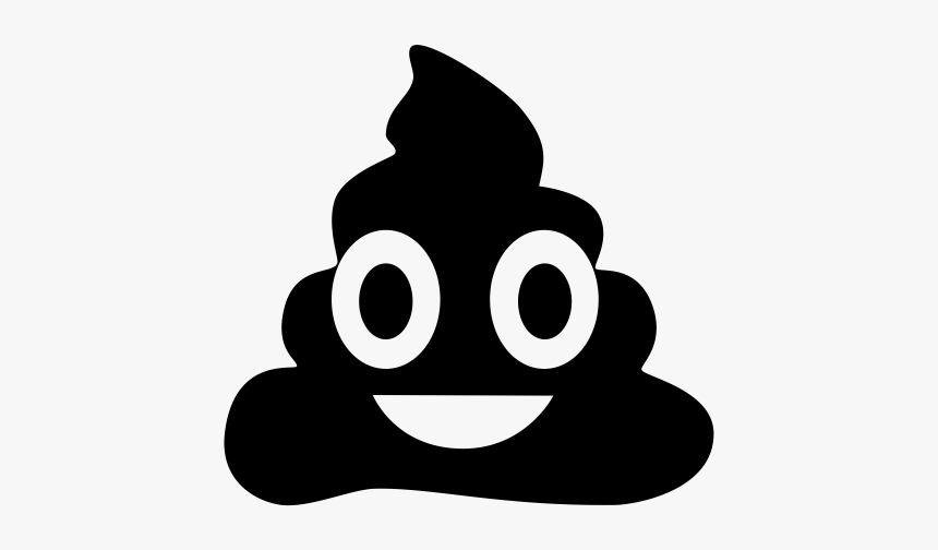 Black Poop Emoji Png Icon - Free Poop Emoji Vector, Transparent Png, Free Download