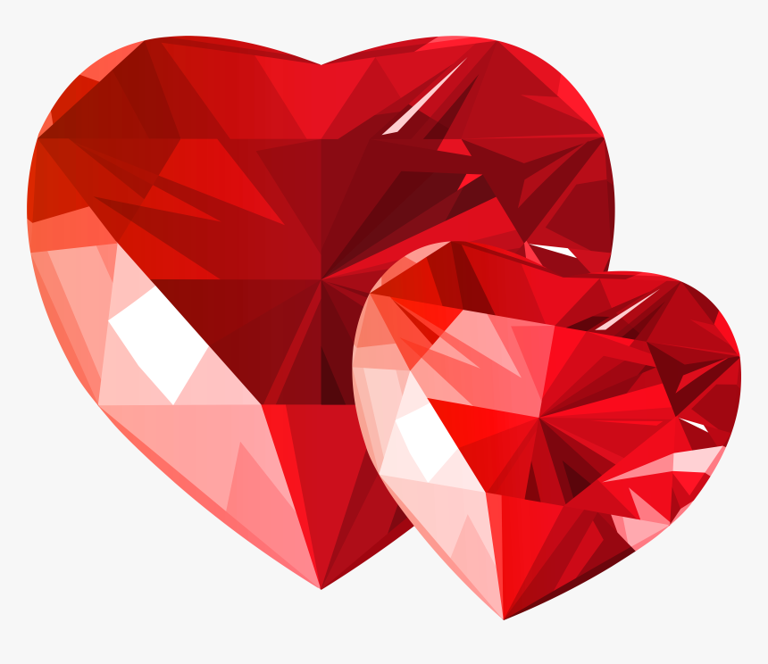 Diamond Hearts Red Transparent Png Clip Art , Png Download, Png Download, Free Download