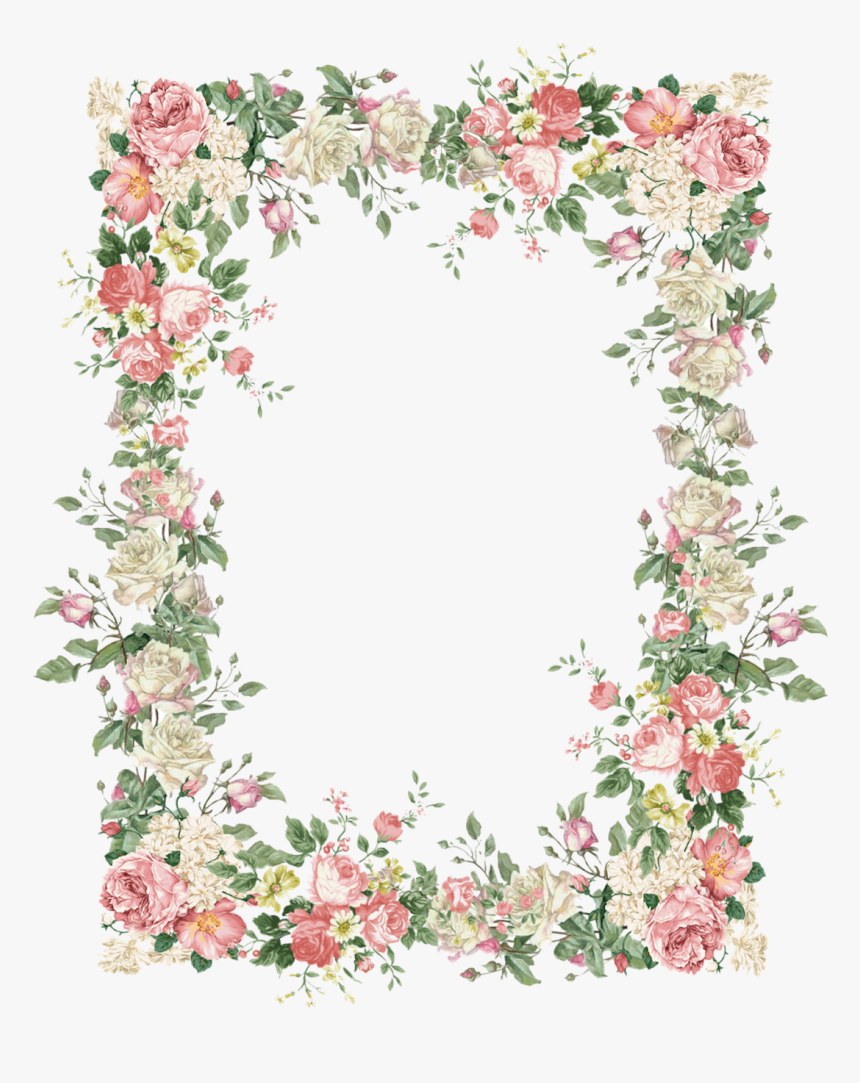 Floral Frame Transparent Background, HD Png Download, Free Download