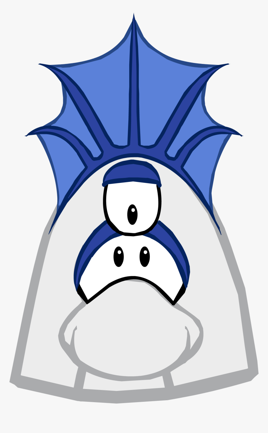 Blue Monster Head Fin - Club Penguin Black Hat, HD Png Download, Free Download