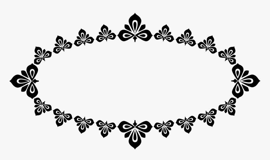 Frame, Picture Frame, Oval, Motif, Folk Motif, Black - Traditional Frame Border Png, Transparent Png, Free Download