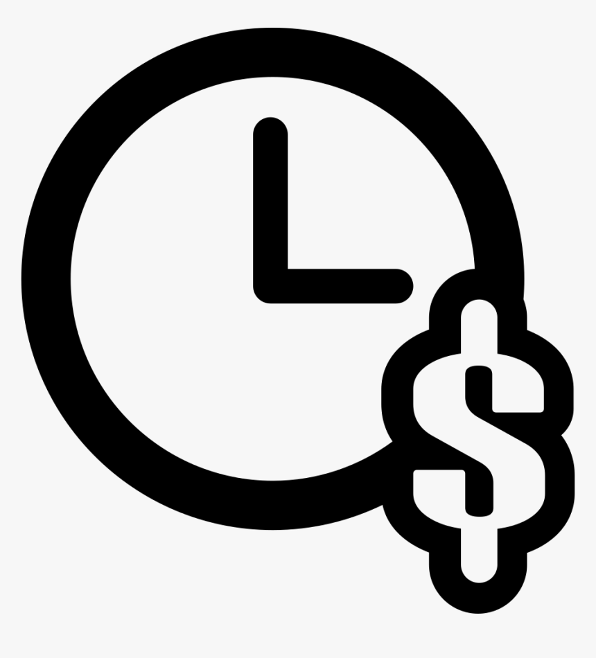 Clock With Dollar Symbol - Saving Hours Icon, HD Png Download, Free Download