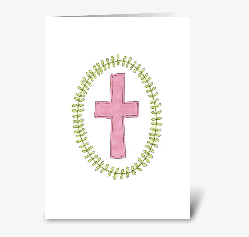 Pink Cross Greeting Card - Cross, HD Png Download, Free Download