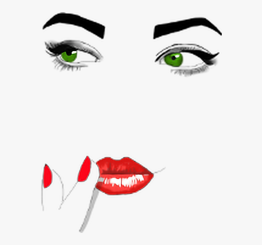 Makeup Outline Girl Tumblr Sticker By Iara Mårrer - Make Up Girl Outline, HD Png Download, Free Download