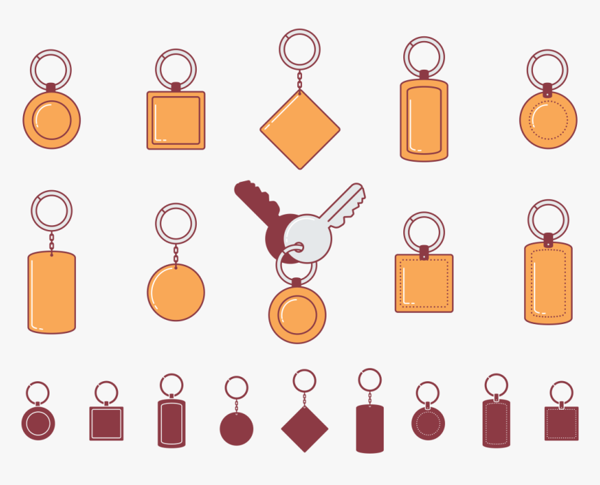 Transparent Lock Vector Png - Pack Of 3 Golden Keys Without Background, Png Download, Free Download