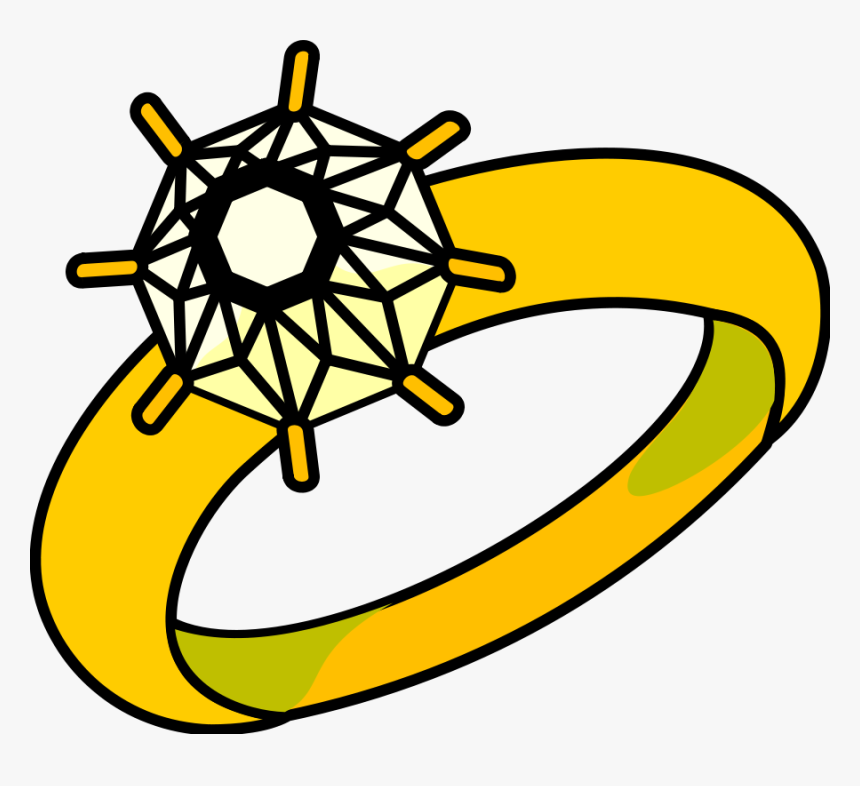 Diamond Ring Engagement Ring Clipart Free Clipartable - Ring Clipart, HD Png Download, Free Download