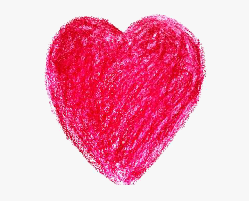 Crayon Heart Clipart - Child Drawn Heart, HD Png Download, Free Download