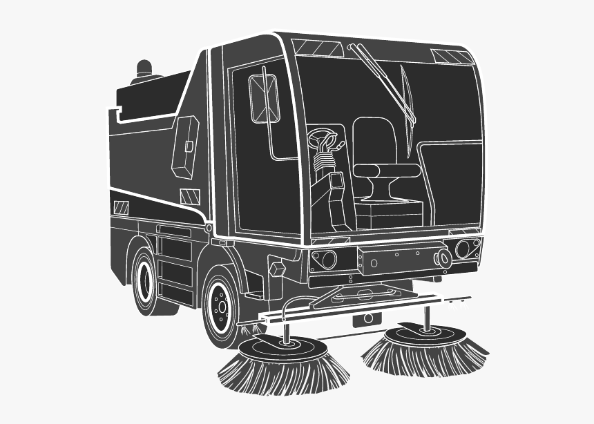 Road Sweeper - Trailer Truck, HD Png Download, Free Download