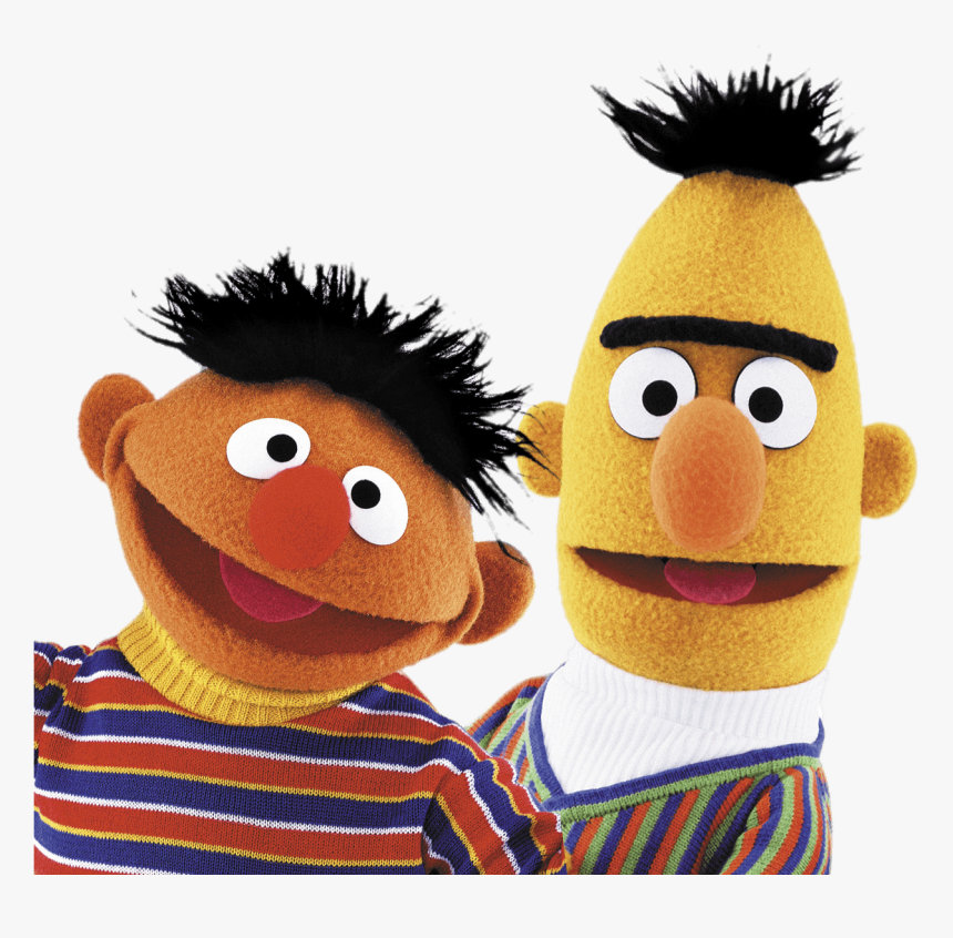 Sesame Street Bert And Ernie Heads - Brothers From Sesame Street, HD Png Download, Free Download