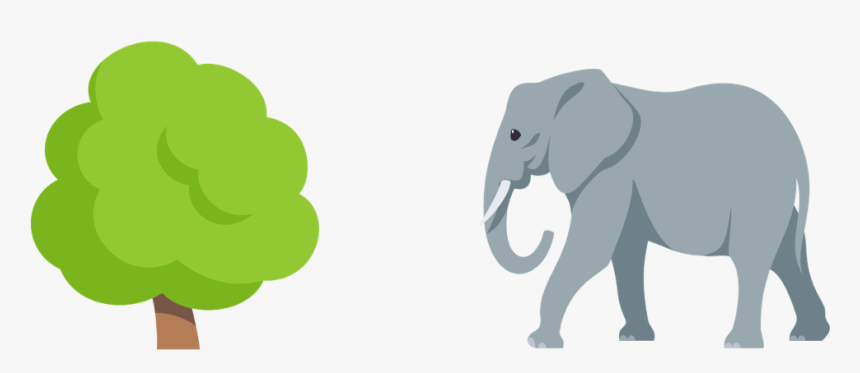 The Deciduous Tree Emoji Symbols The City Of Oakland, - Elephant Emojis Png, Transparent Png, Free Download