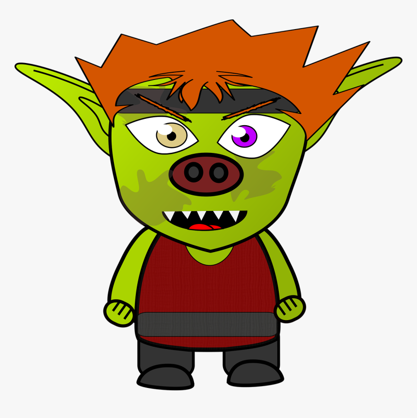 Dress-up Head Goblin Karate Free Picture - Goblin Clipart, HD Png Download ...