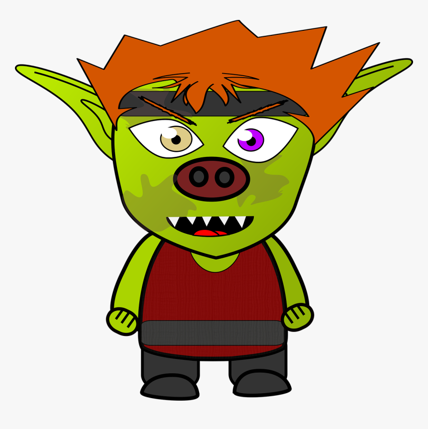 Dress-up Head Goblin Karate Free Picture - Goblin Clipart, HD Png Download, Free Download