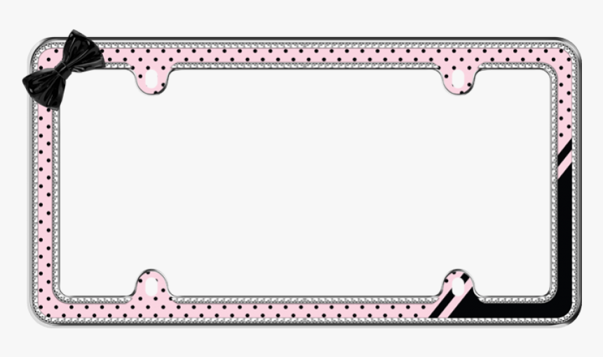 Sparkling Retro Polka Dot Glitter License Plate Frame - License Plate Frames Disney, HD Png Download, Free Download