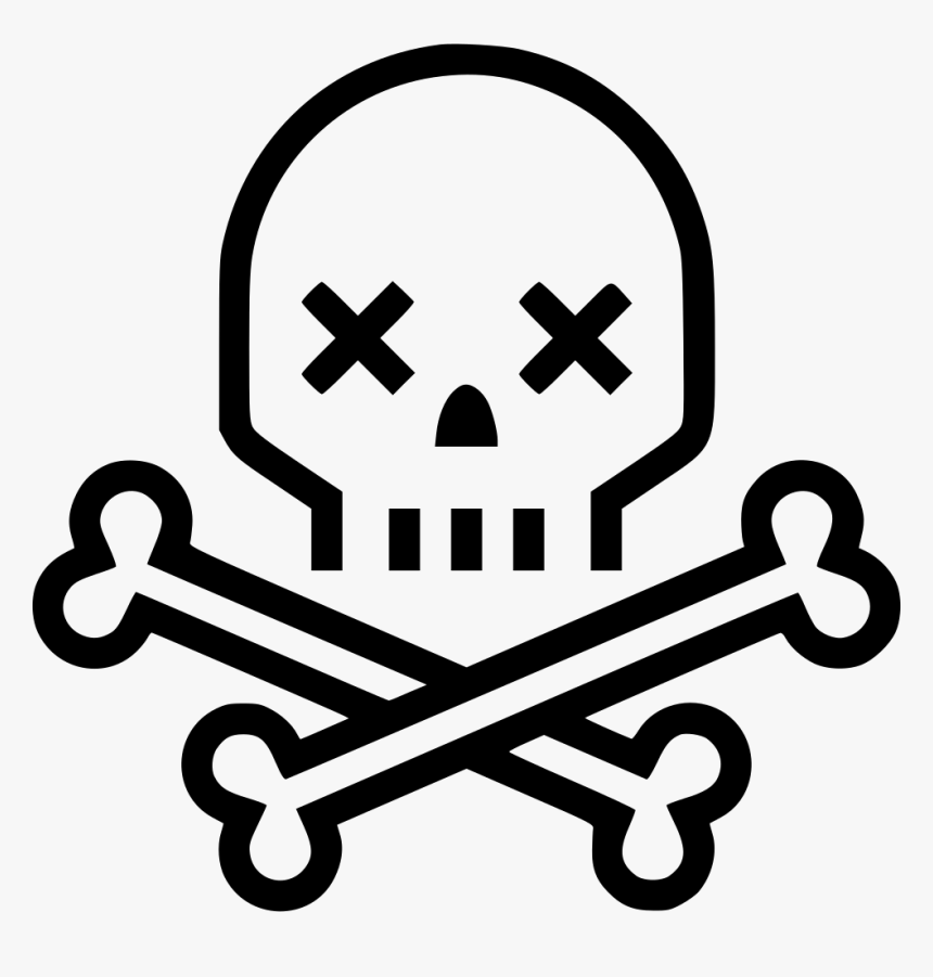 Skull Crossbones Skeleton Death Comments - Skull And Crossbones To Draw, HD Png Download, Free Download