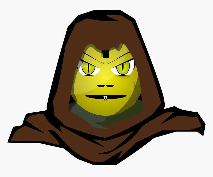 Humanoid With Green Eyes - Man In Mask Cartoon, HD Png Download, Free Download