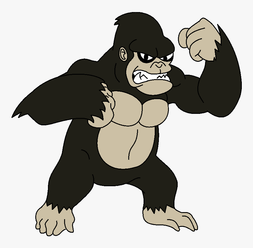 Transparent King Kong Clipart - Cartoon Gorilla, HD Png Download, Free Download