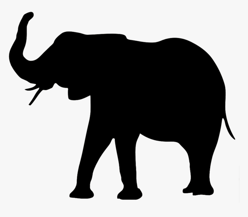 Elephant Clip Art - Transparent Silhouette Elephant Vector, HD Png Download, Free Download