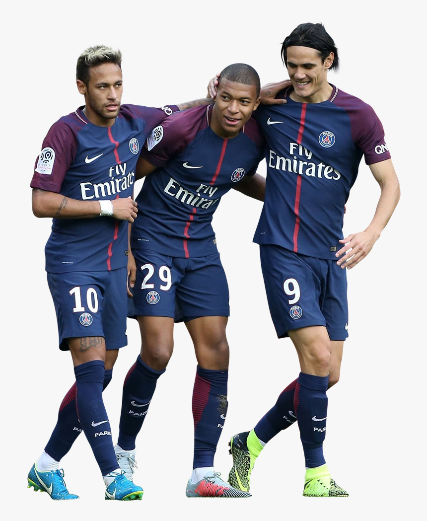 Clip Art Neymar Psg Png - Kylian Mbappe Neymar Cavani, Transparent Png, Free Download