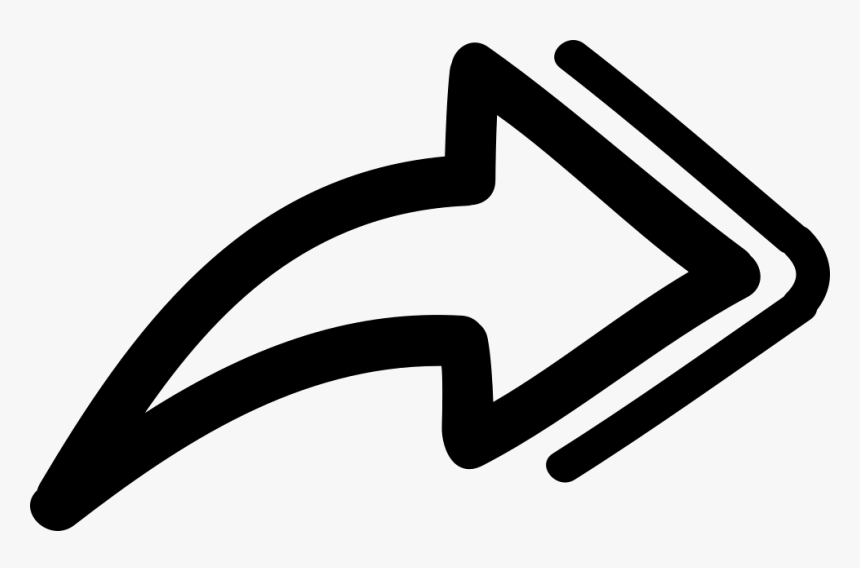 Forward Hand Drawn Arrow Pointing To Right Comments - Creative Arrow Icon Png, Transparent Png, Free Download