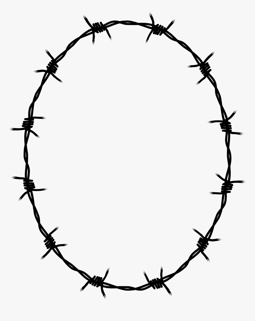 Barbed Wire Frame - Barbed Wire Border Clipart, HD Png Download, Free Download