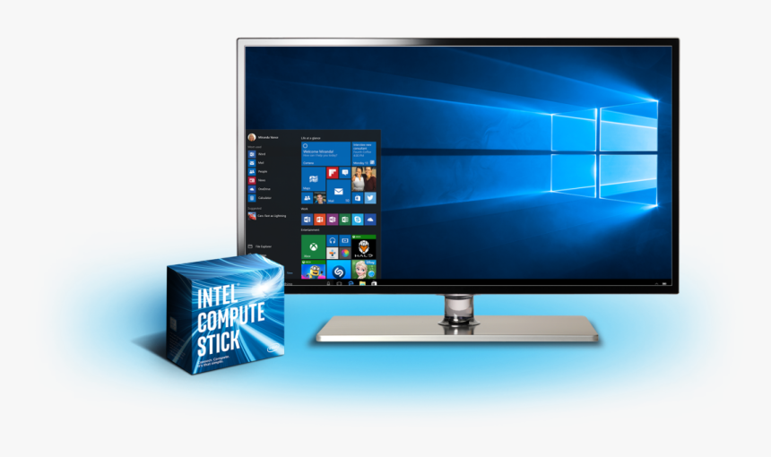 Intel Compute Stick Pc Pop It Out Of The Box - Huawei Matebook D Laptop, HD Png Download, Free Download