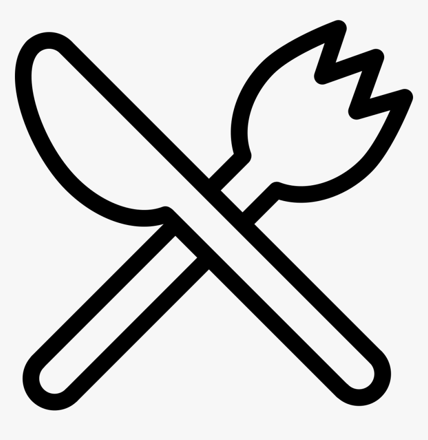 Fork And Knife Outlines Cross - Hindu Symbol For Samsara, HD Png Download, Free Download