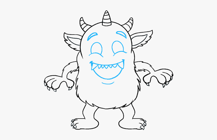 How To Draw Cartoon Monster - Cartoon Easy Monster Drawings, HD Png Download, Free Download