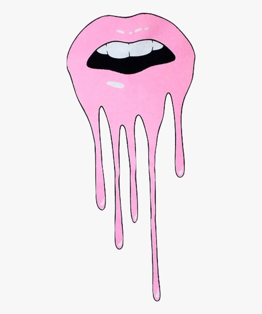 Dripping Lips Png - Dibujos Tumblr De Starbucks, Transparent Png, Free Download