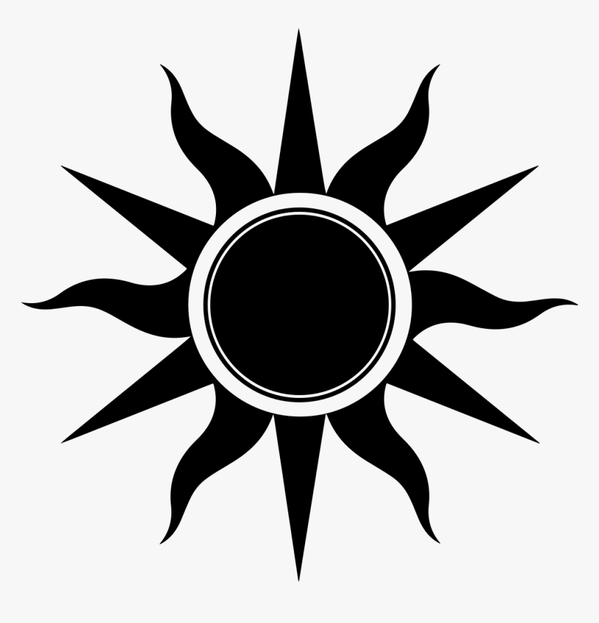 Sun Png Black And White - Black Sun, Transparent Png, Free Download