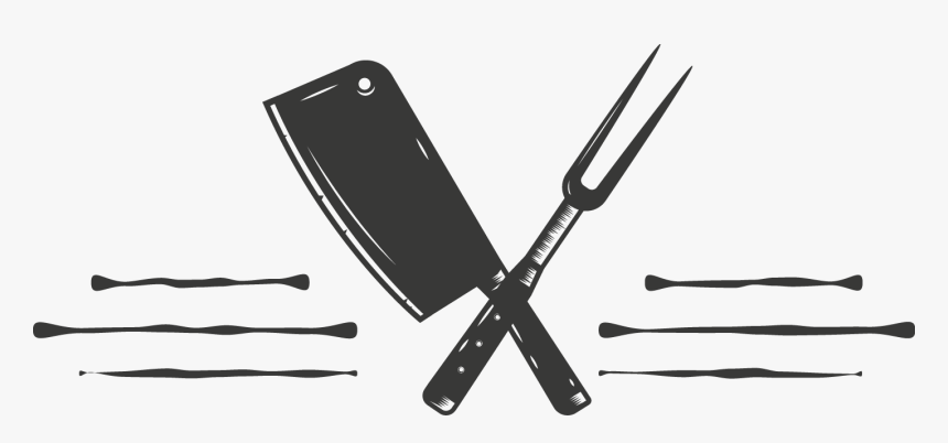 Bbq Fork And Knife Png - Butcher Knives Clipart Png, Transparent Png, Free Download