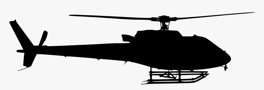 Helicopter Side View Silhouette, HD Png Download, Free Download