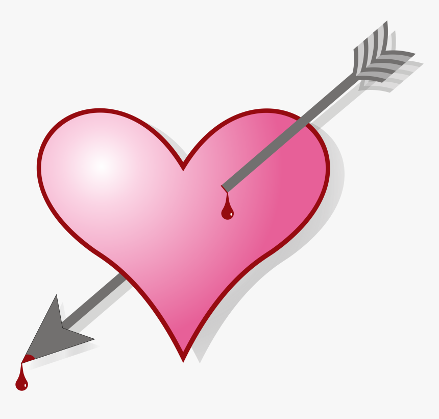 Broken Heart Symbol Romance Love - Arrow In The Heart Gif, HD Png Download, Free Download