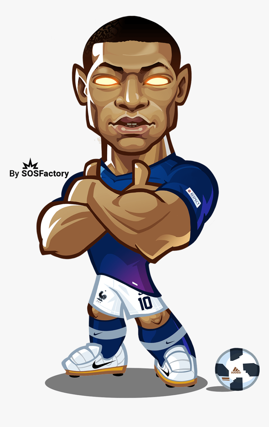 Drawing Messi Neymar Jr - Kylian Mbappe Caricatura, HD Png Download, Free Download