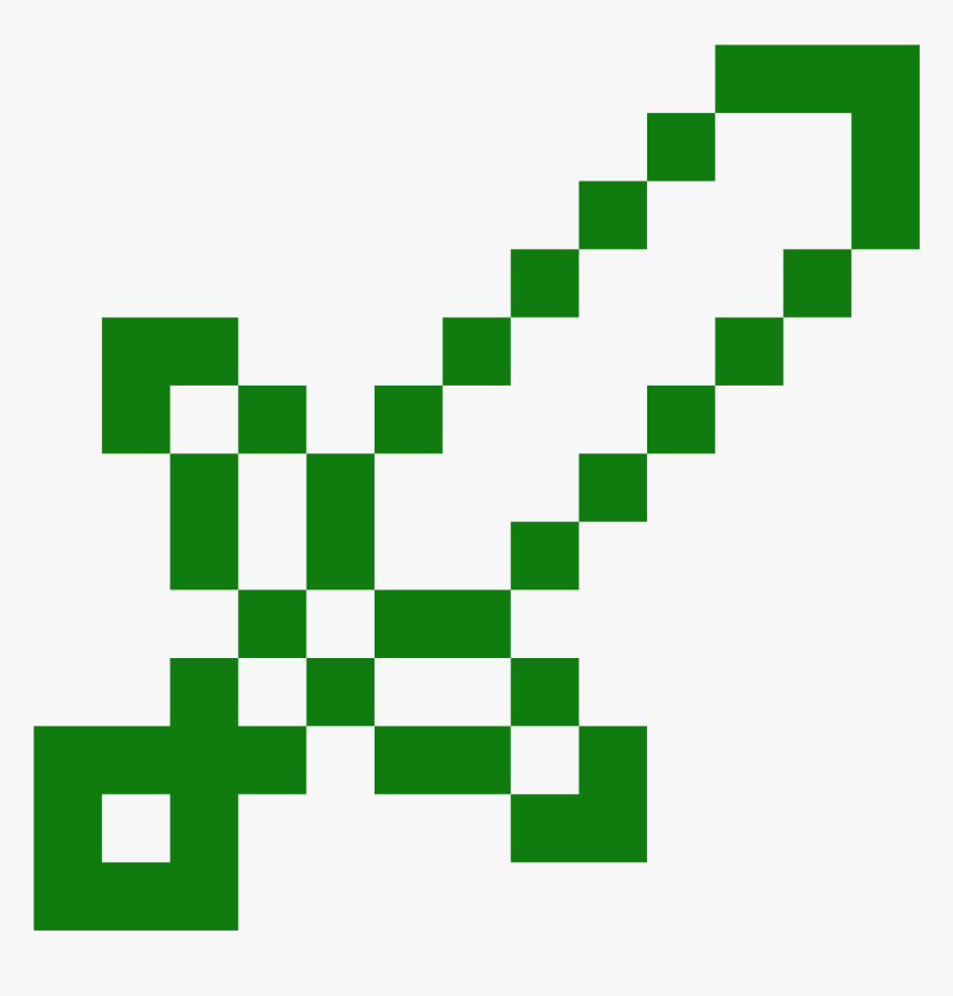 Transparent Minecraft Icon - Minecraft Sword Black And White, HD Png Download, Free Download